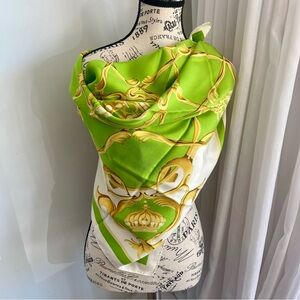 Hermes “Crowns” Silk Scarf